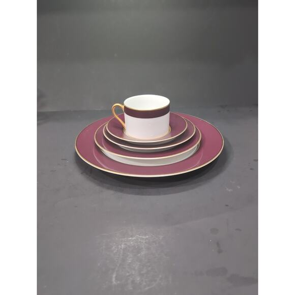 Fitz & Floyd Renaissance Aubergine 5 Piece Place Setting,‎ Dinnerware, Tableware